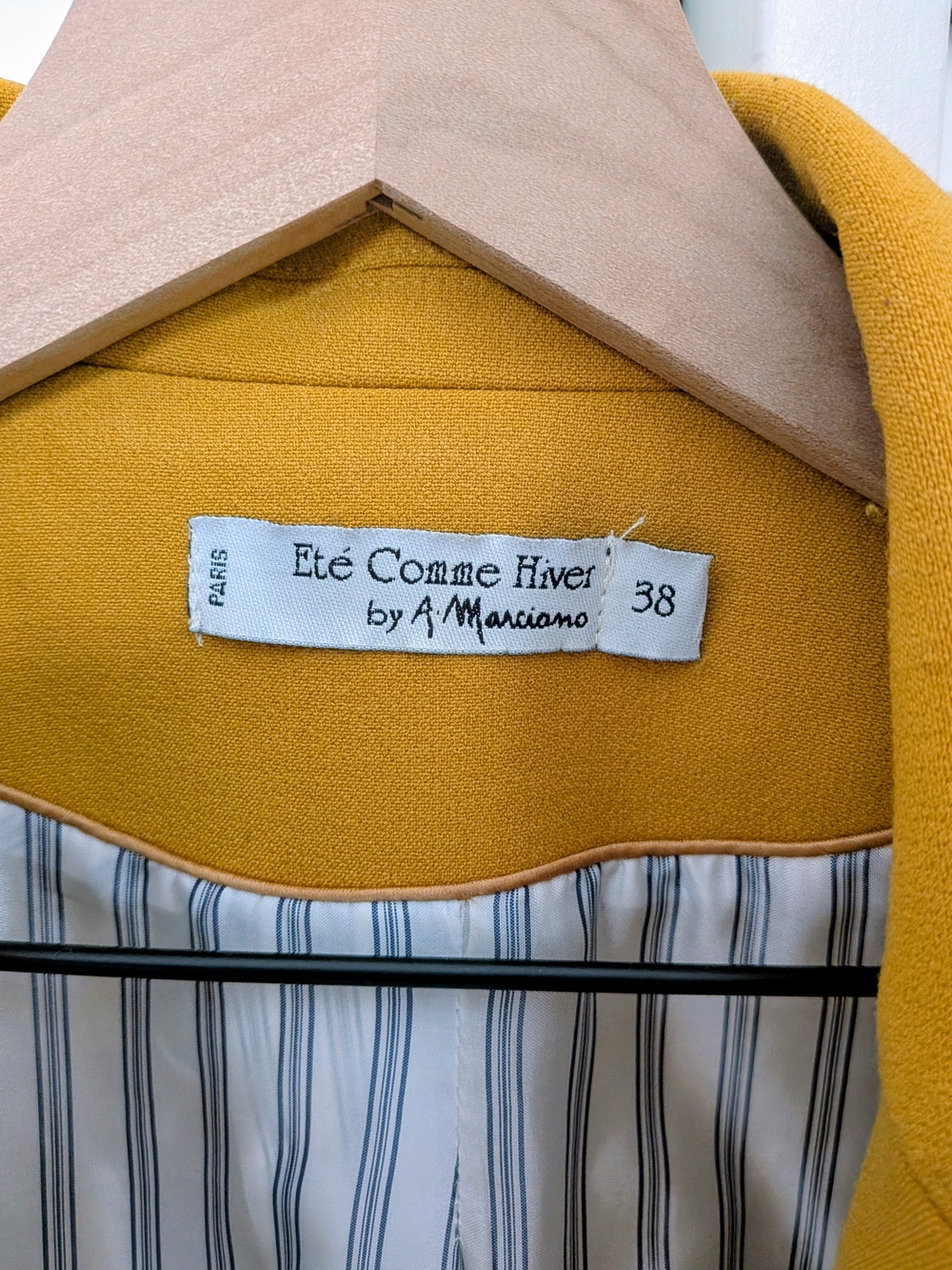 Mustard NEW EVAN 75 BLAZER Double-Breasted Blazer Jacket - Picture 3 of 7